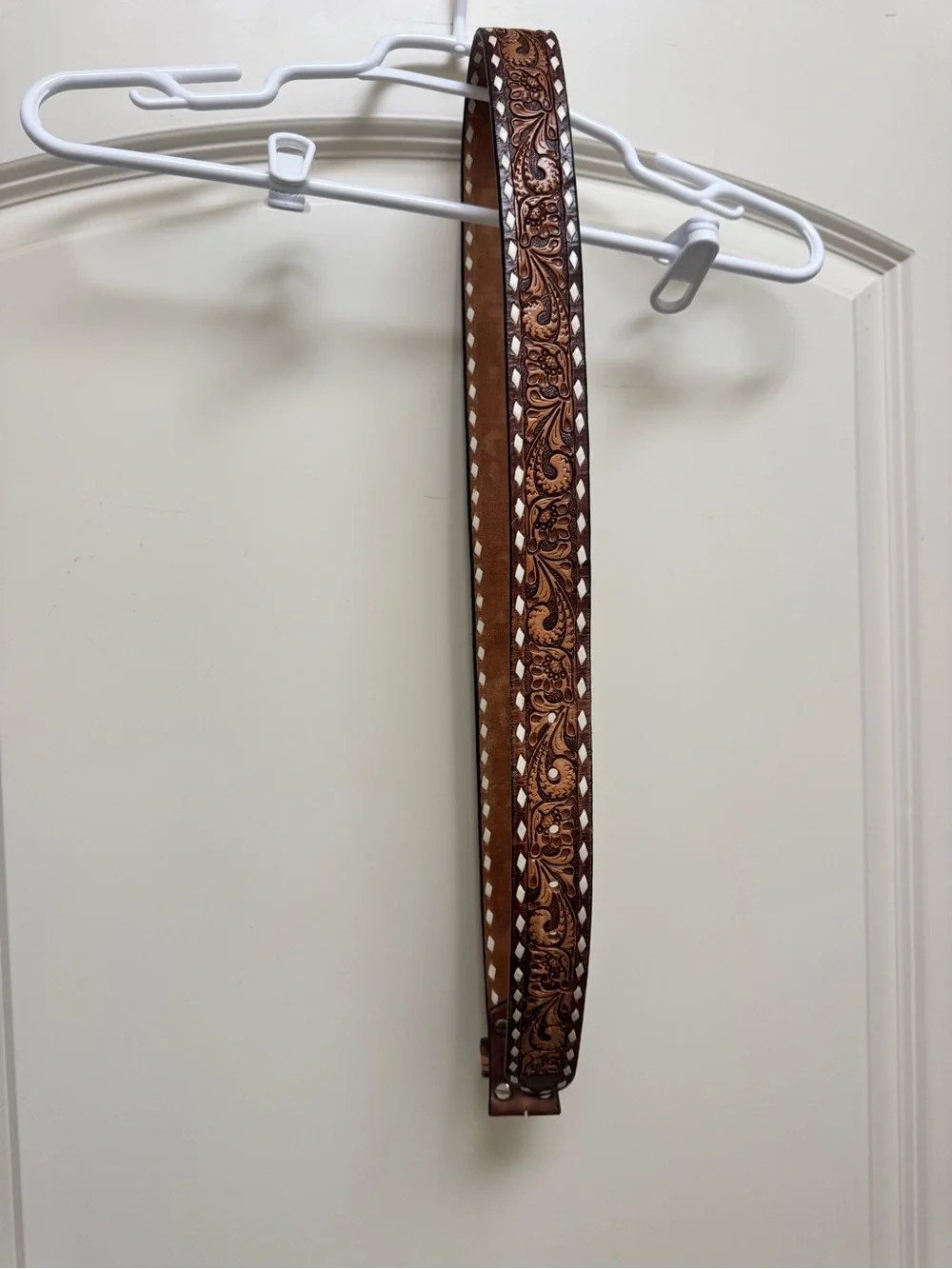American Darling Floral Leather Belt — Brown & Tan
